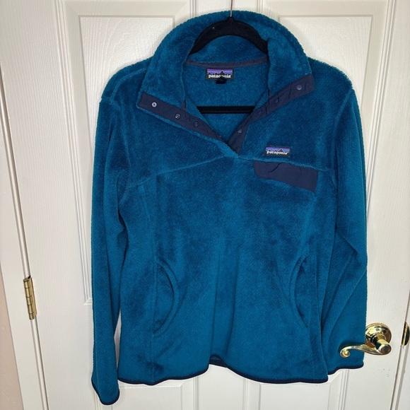 Patagonia Polartec Re-Tool Synchilla Snap T Fleece Pullover
Blue Teal Large - Picture 5 of 10